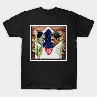 Garashir Vintage Valentine Collage with Flowers with Love for Valentine's Day T-Shirt